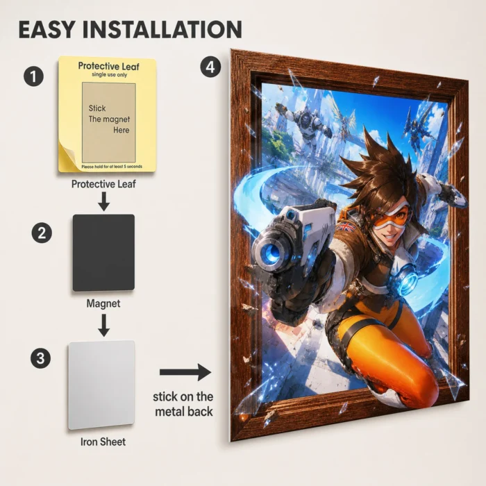 OW Tracer Metal Poster Wall Decor - A - Image 2