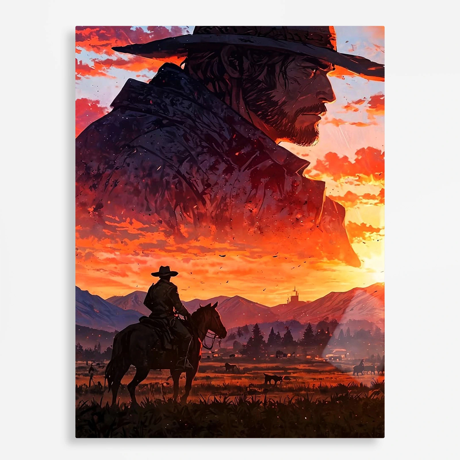 video game metal poster (174) s1 RDR 2 Arthur Morgan Metal Poster Wall Decor - Image 1