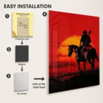 RDR 2 John Marston Metal Poster Wall Decor - Image 2