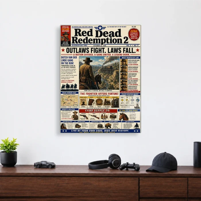 RDR 2 Metal Poster Wall Decor - Image 3