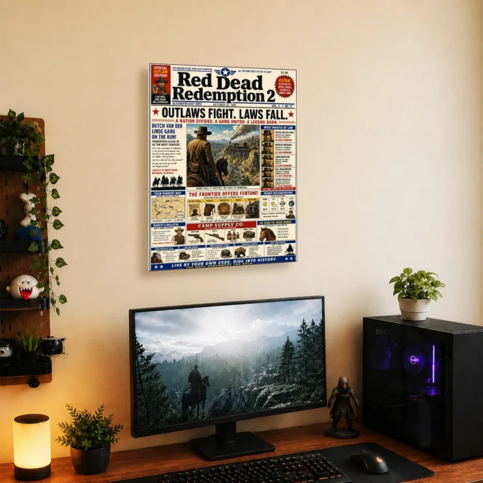 RDR 2 Metal Poster Wall Decor - Image 4