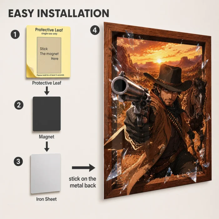 RDR 2 Arthur Morgan Metal Poster Wall Decor - A - Image 2