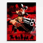 RDR 2 John Marston Metal Poster Wall Decor - A