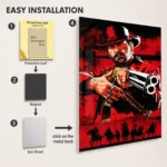 RDR 2 John Marston Metal Poster Wall Decor - A - Image 2