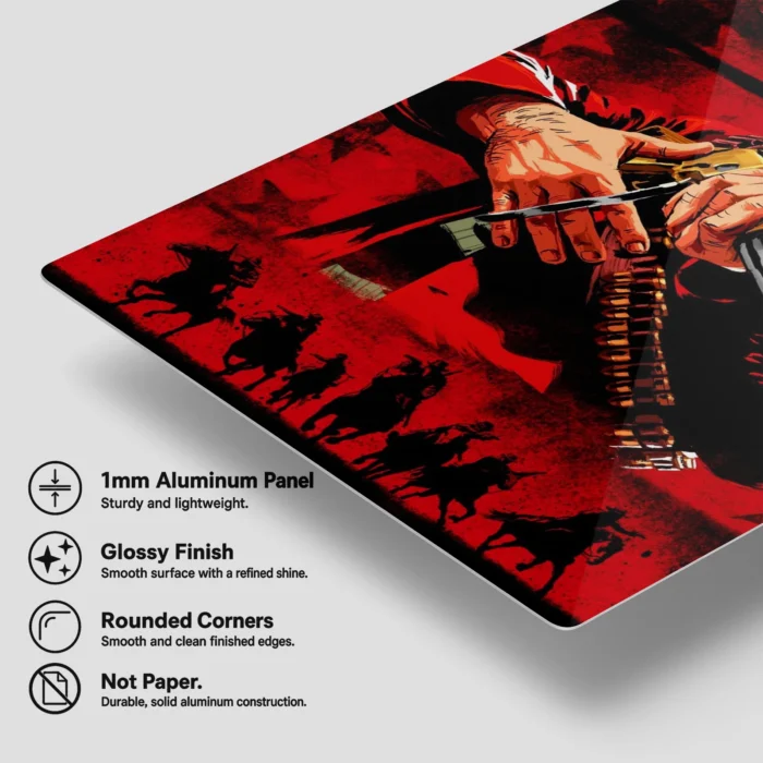 RDR 2 John Marston Metal Poster Wall Decor - A - Image 5