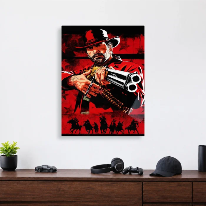RDR 2 John Marston Metal Poster Wall Decor - A - Image 3