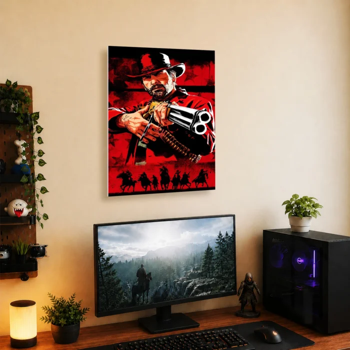 RDR 2 John Marston Metal Poster Wall Decor - A - Image 4