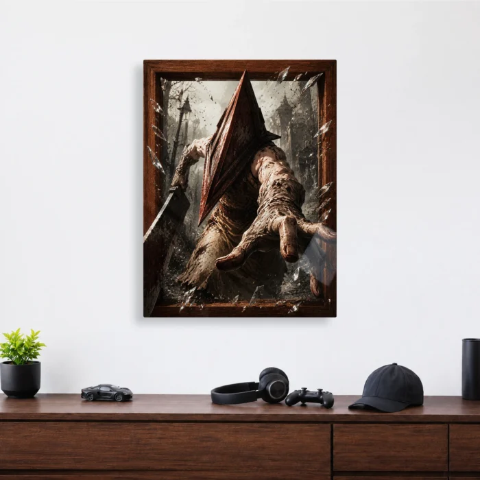 SH Pyramid Head Metal Poster Wall Decor - Image 4