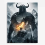 TES V: Skyrim Dragonborn Metal Poster Wall Decor - A