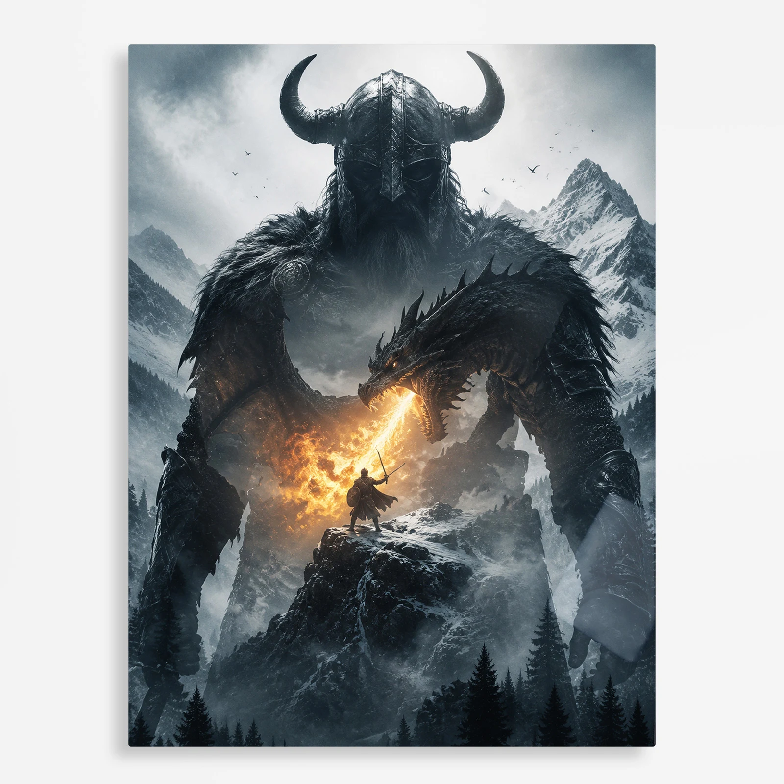 video game metal poster (192) s1 TES V: Skyrim Dragonborn Metal Poster Wall Decor - A - Image 1