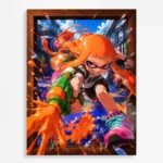 Ink Battle Inkling Girl Metal Poster Wall Decor