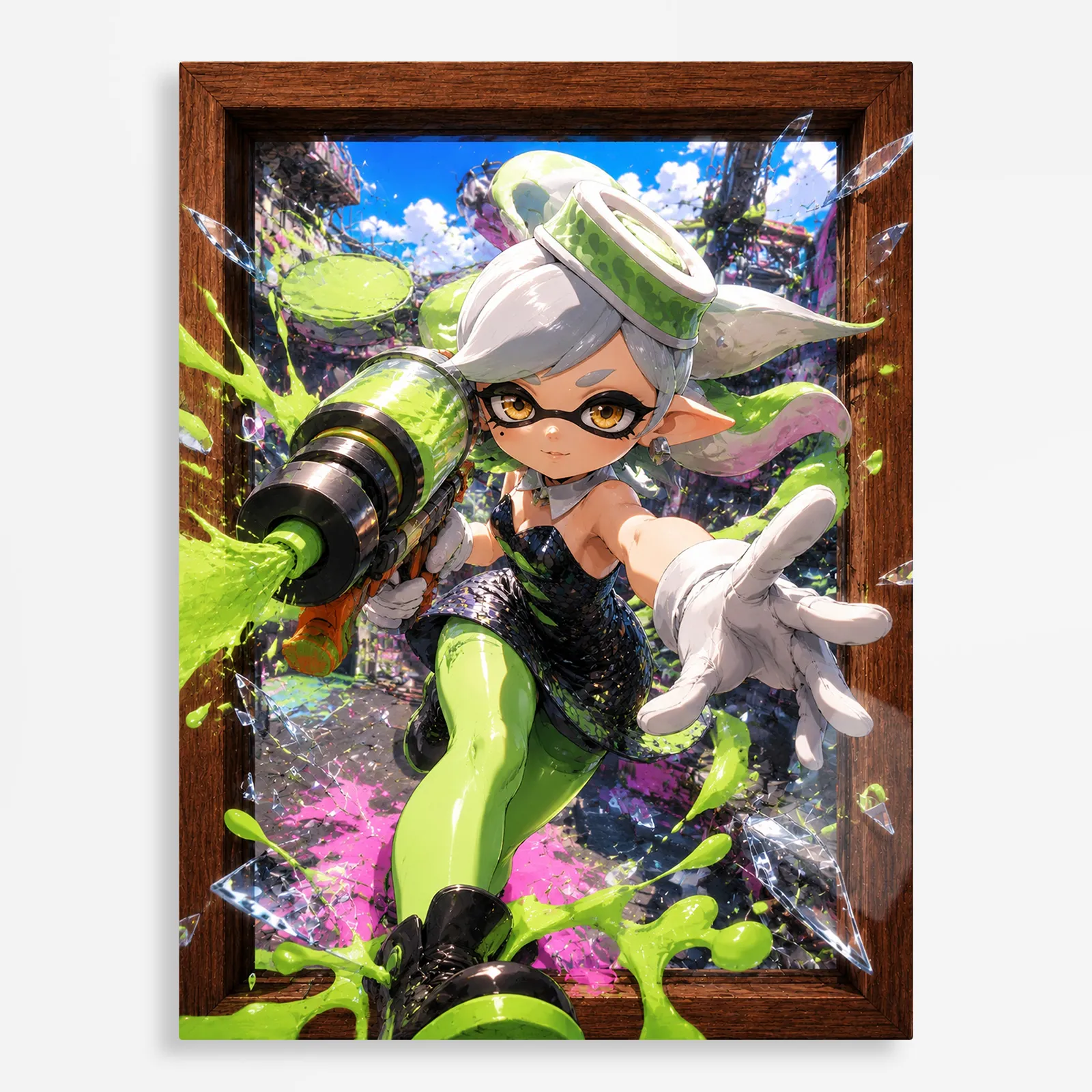video game metal poster (199) s1 Ink Battle Marie Metal Poster Wall Decor - Image 1