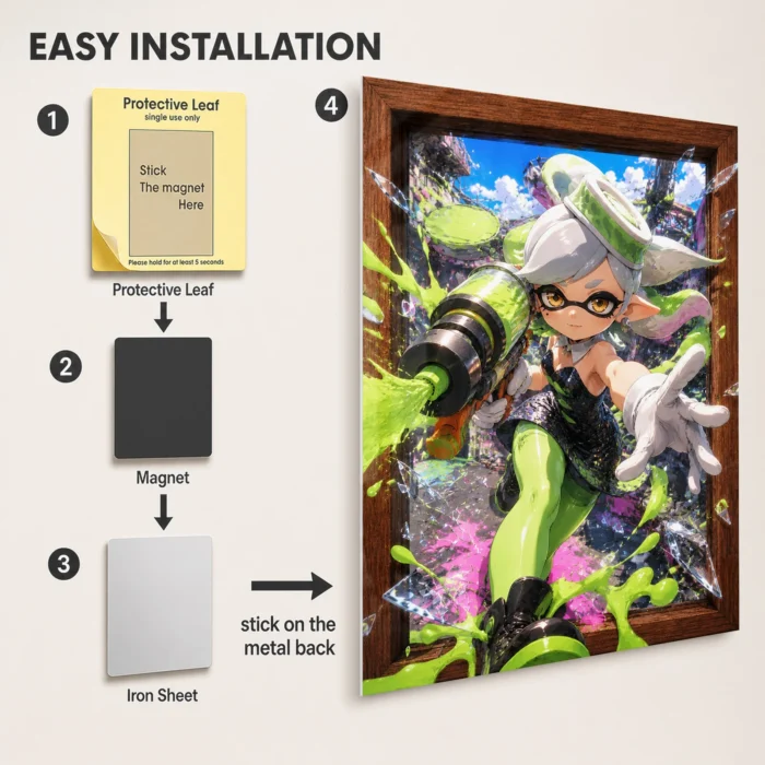 Ink Battle Marie Metal Poster Wall Decor - Image 2