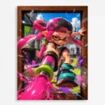 Ink Battle Inkling Girl Metal Poster Wall Decor - A
