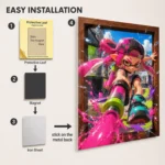 Ink Battle Inkling Girl Metal Poster Wall Decor - A - Image 2