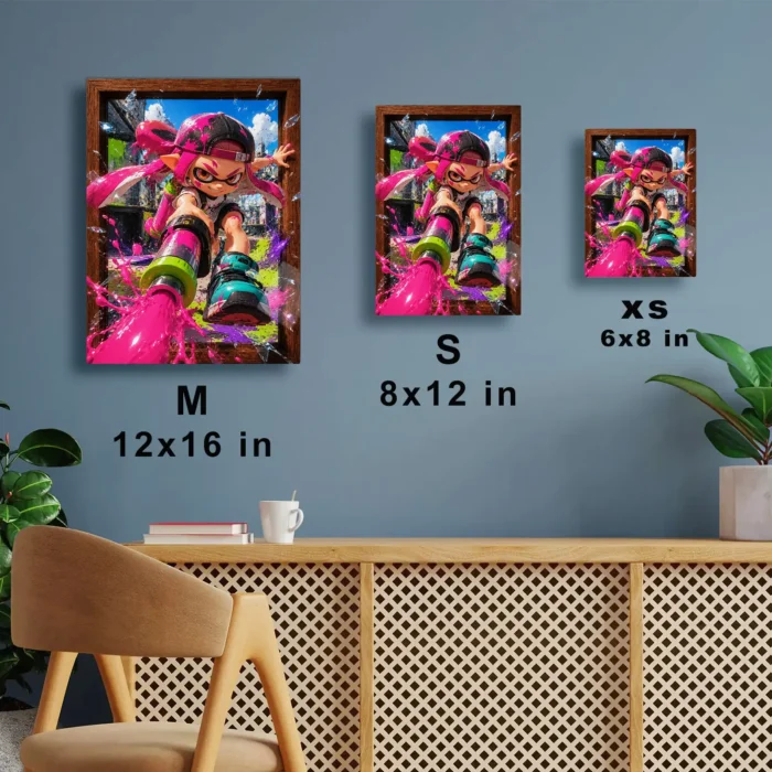 Ink Battle Inkling Girl Metal Poster Wall Decor - A - Image 7