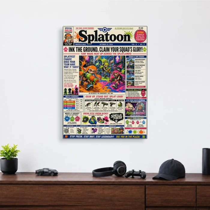 Ink Battle Metal Poster Wall Decor - B - Image 3