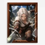 TW3 Wild Hunt Ciri Metal Poster Wall Decor