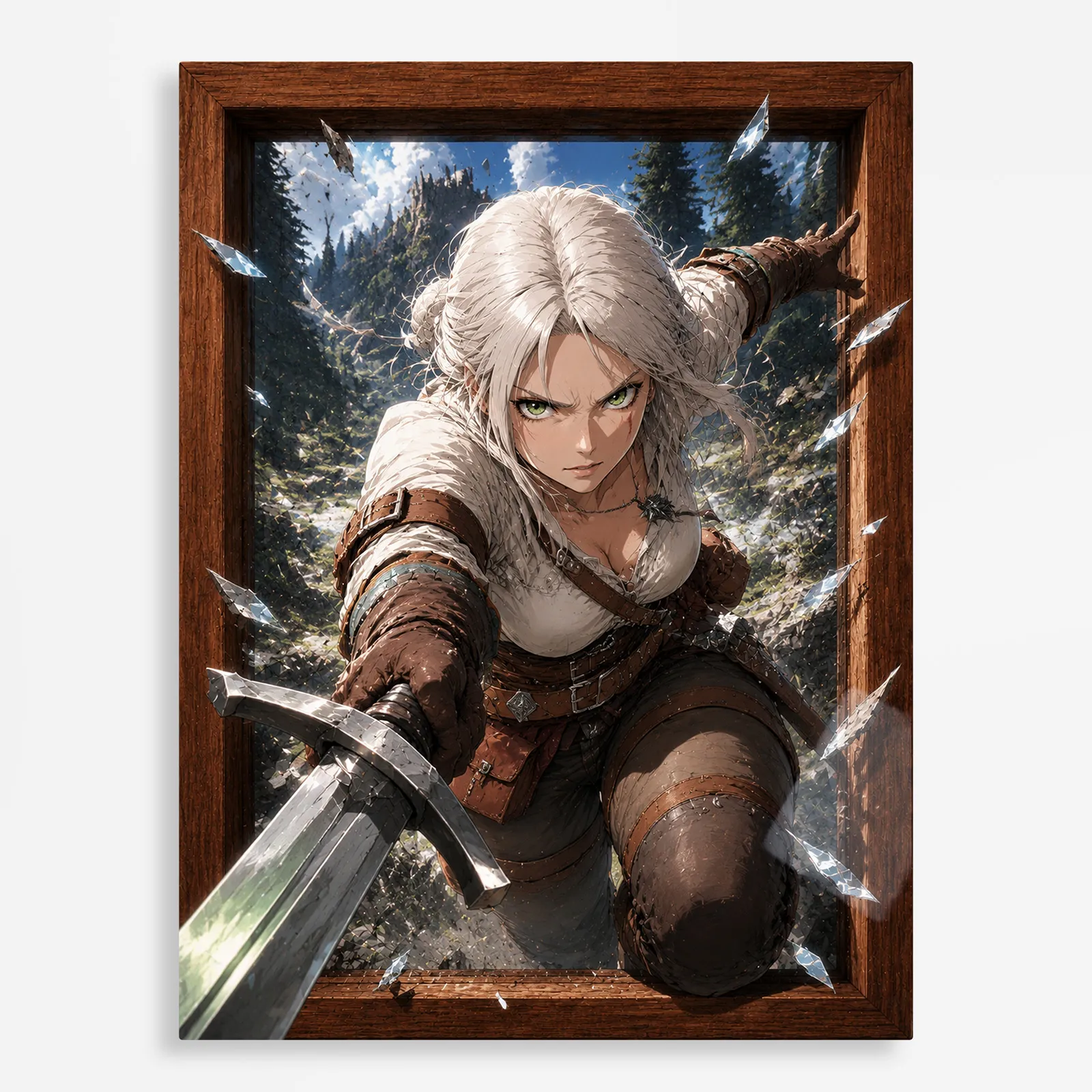 video game metal poster (204) s1 TW3 Wild Hunt Ciri Metal Poster Wall Decor - Image 1