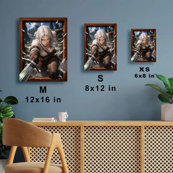 TW3 Wild Hunt Ciri Metal Poster Wall Decor - Image 6