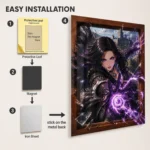 TW3 Wild Hunt Yennefer of Vengerberg Metal Poster Wall Decor - Image 2
