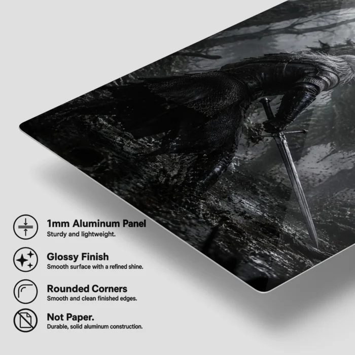 TW3 Wild Hunt Geralt of Rivia Metal Poster Wall Decor - Image 5