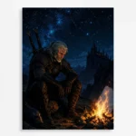 TW3 Wild Hunt Geralt of Rivia Metal Poster Wall Decor - A