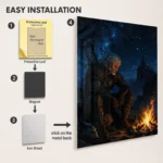 TW3 Wild Hunt Geralt of Rivia Metal Poster Wall Decor - A - Image 2