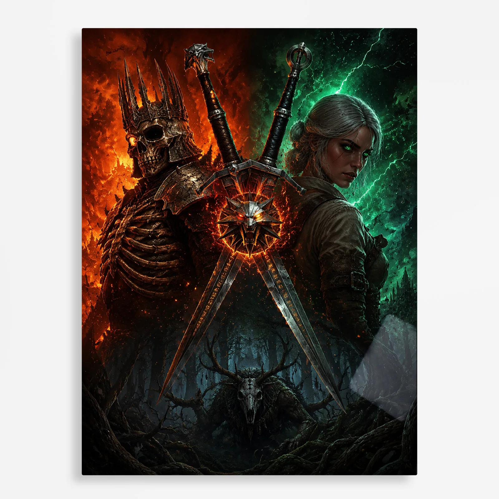 video game metal poster (208) s1 TW3 Wild Hunt Geralt of Rivia Metal Poster Wall Decor - B - Image 1