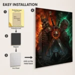 TW3 Wild Hunt Geralt of Rivia Metal Poster Wall Decor - B - Image 2
