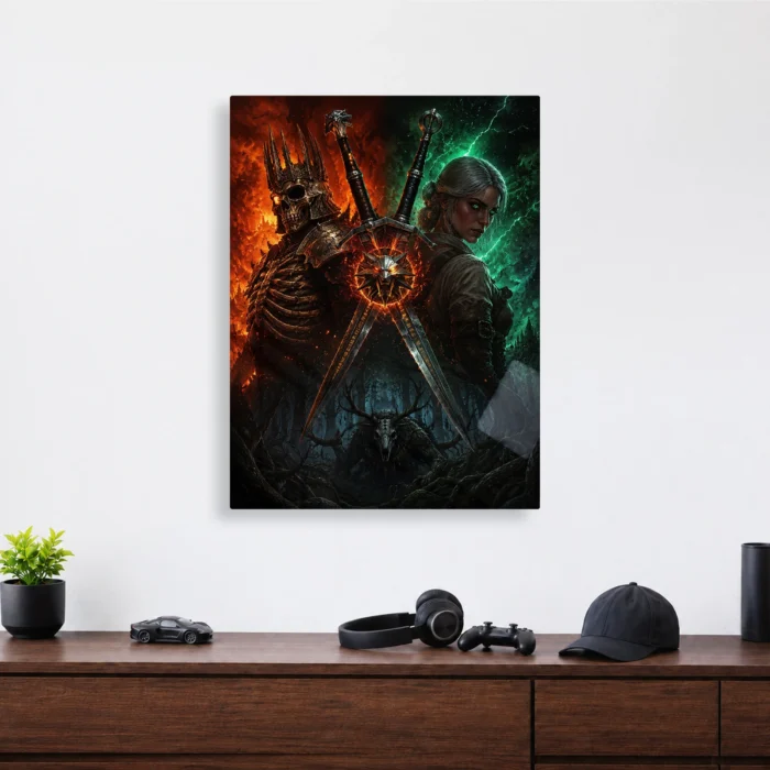 TW3 Wild Hunt Geralt of Rivia Metal Poster Wall Decor - B - Image 3