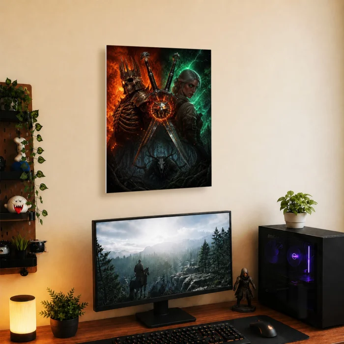 TW3 Wild Hunt Geralt of Rivia Metal Poster Wall Decor - B - Image 4