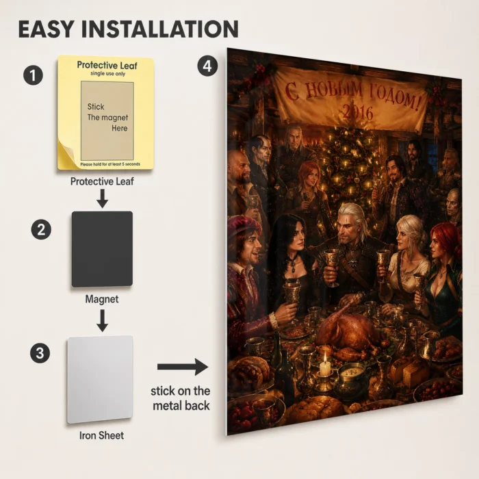 TW3 Wild Hunt Metal Poster Wall Decor - Image 2