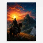 TW3 Wild Hunt Geralt of Rivia Metal Poster Wall Decor - C