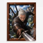 TW3 Wild Hunt Geralt of Rivia Metal Poster Wall Decor - D