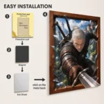 TW3 Wild Hunt Geralt of Rivia Metal Poster Wall Decor - D - Image 2