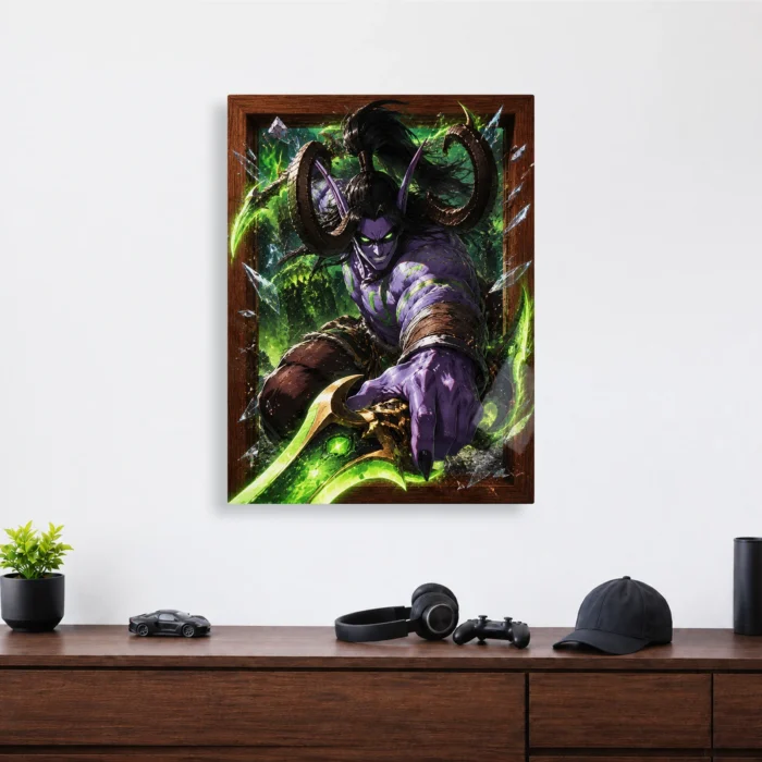 WOW Illidan Stormrage Metal Poster Wall Decor - Image 3