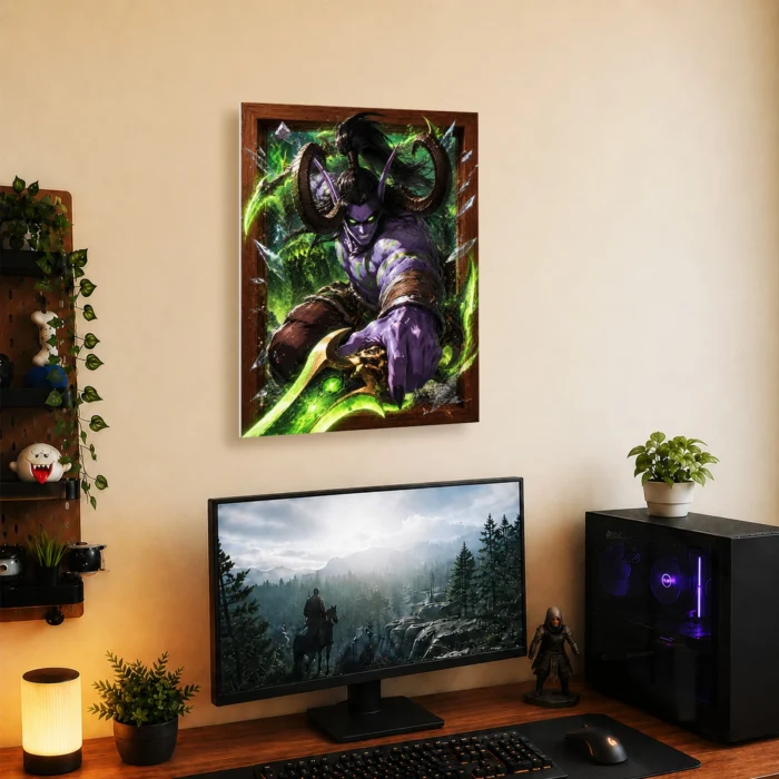WOW Illidan Stormrage Metal Poster Wall Decor - Image 4