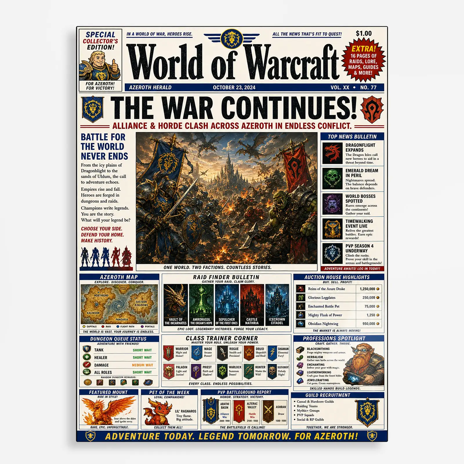 video game metal poster (214) s1 WOW Metal Poster Wall Decor - A - Image 1