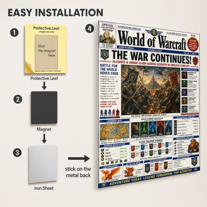 WOW Metal Poster Wall Decor - A - Image 2
