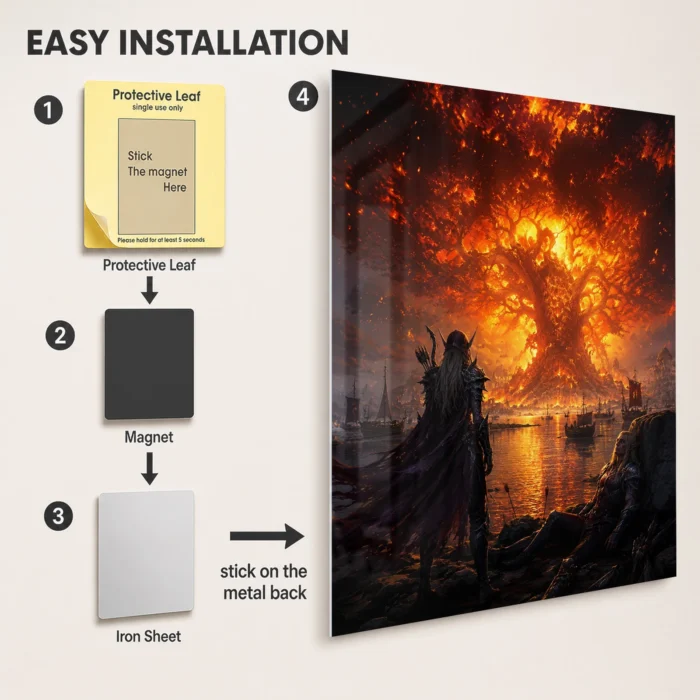 WOW Metal Poster Wall Decor - B - Image 2