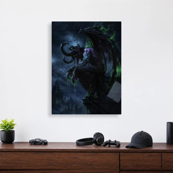 WOW Illidan Stormrage Metal Poster Wall Decor - A - Image 3