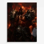 WOW Garrosh Hellscream Metal Poster Wall Decor