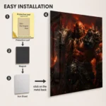 WOW Garrosh Hellscream Metal Poster Wall Decor - Image 2