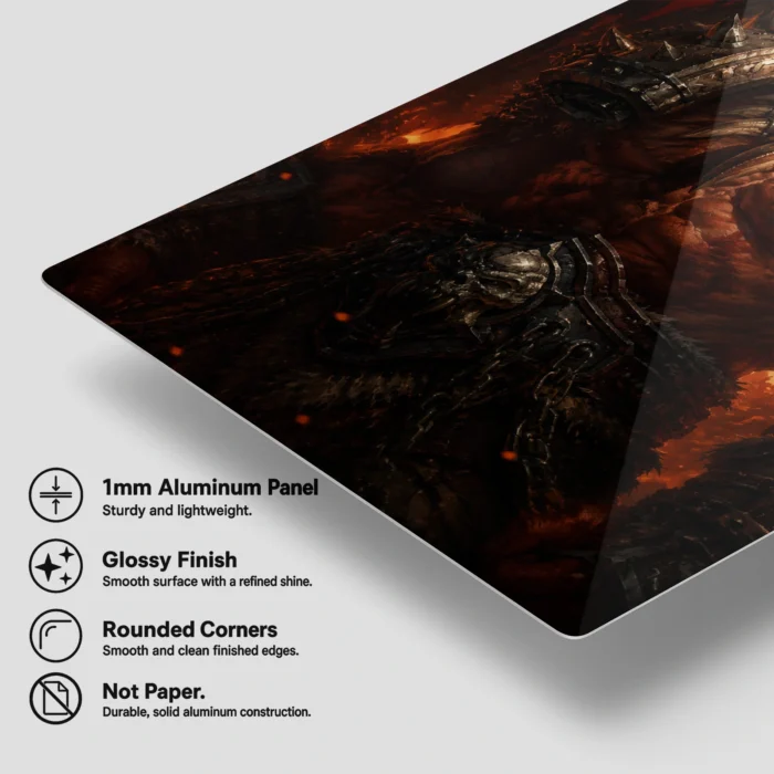 WOW Garrosh Hellscream Metal Poster Wall Decor - Image 5