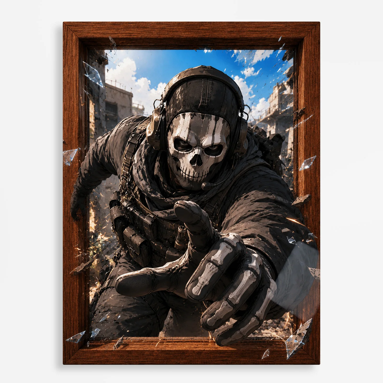 video game metal poster (22) s1 COD Ghost Metal Poster Wall Decor - Image 1