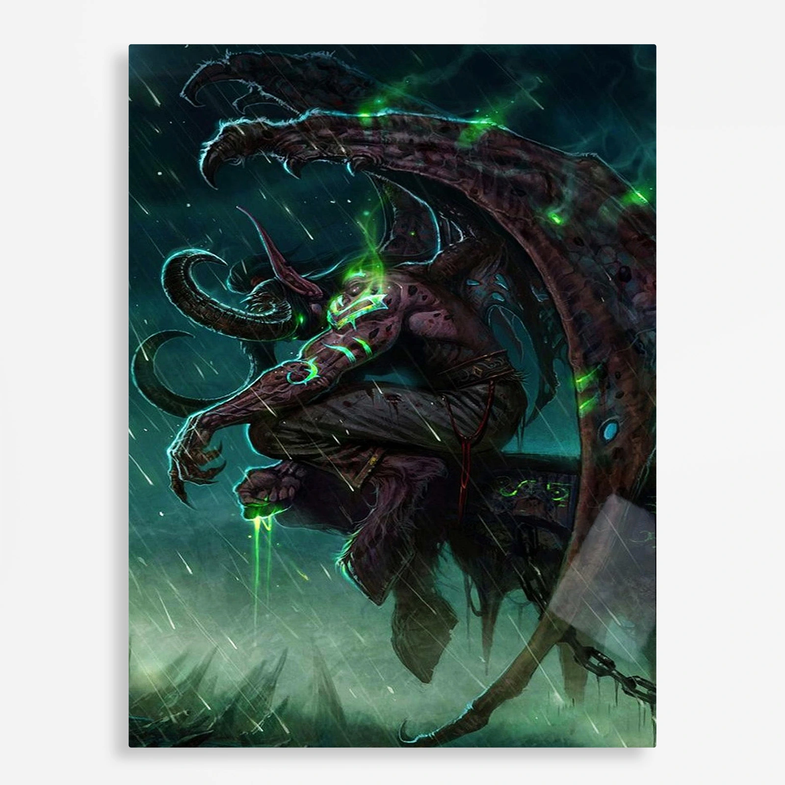 video game metal poster (221) s1 WOW Illidan Stormrage Metal Poster Wall Decor - B - Image 1