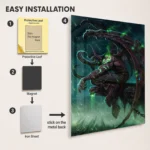 WOW Illidan Stormrage Metal Poster Wall Decor - B - Image 2