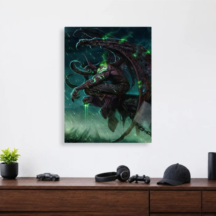 WOW Illidan Stormrage Metal Poster Wall Decor - B - Image 3