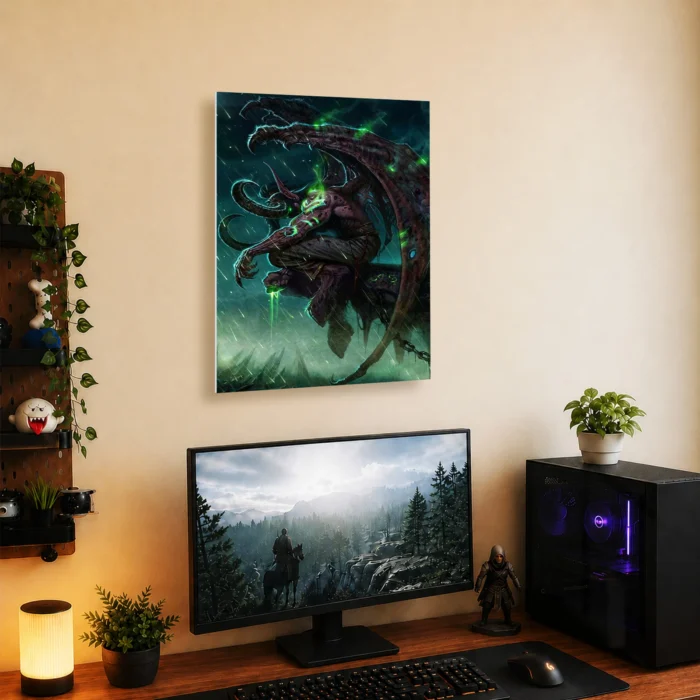 WOW Illidan Stormrage Metal Poster Wall Decor - B - Image 4